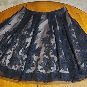 Kay Unger Evening Skirt Lace embroidery Beads Size 10